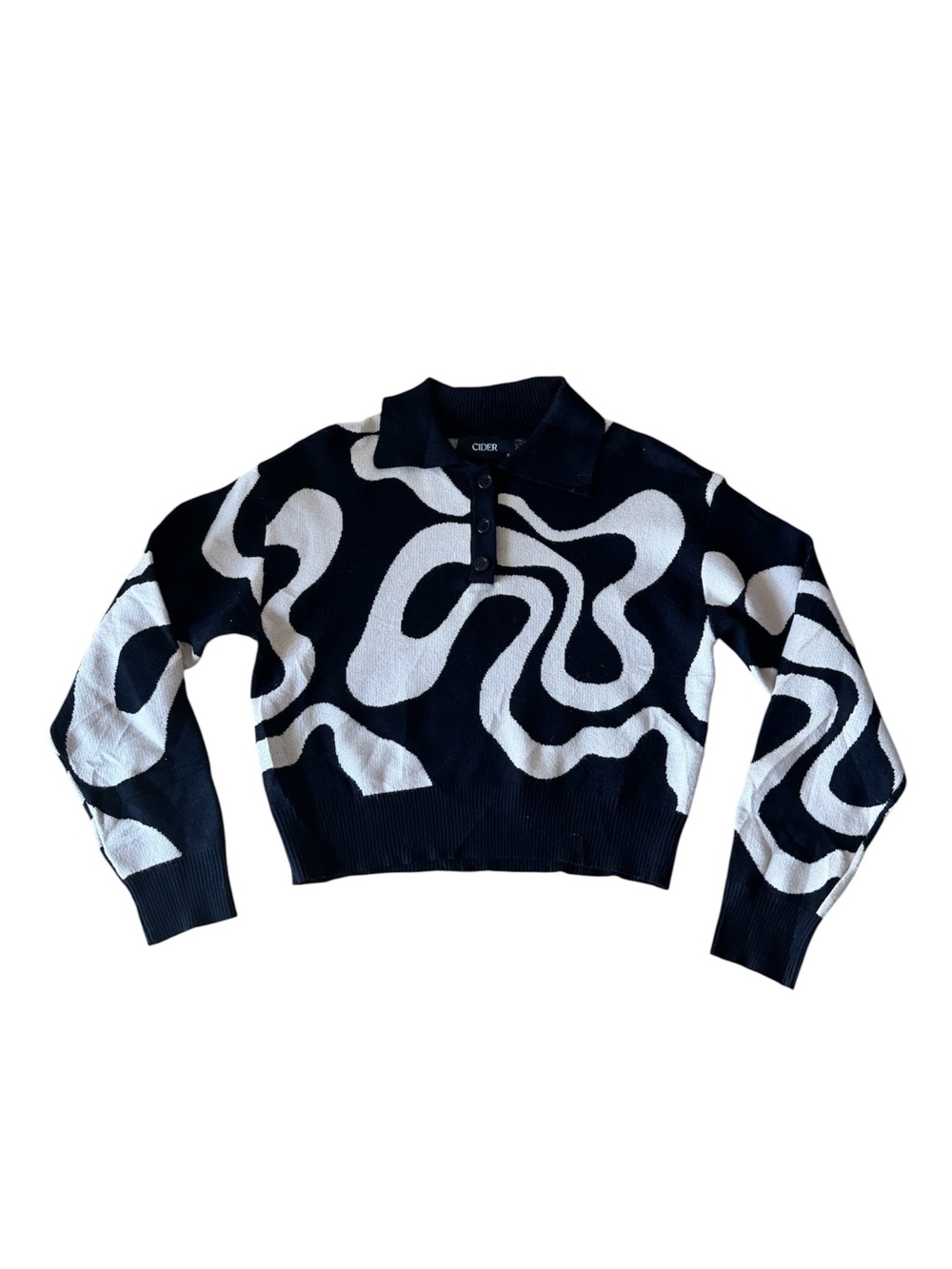 Cider Everyday Illusion Psychedelic Swirl Pullover Sweater Small